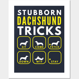 Stubborn Dachshund Tricks - Dog Training Posters and Art
